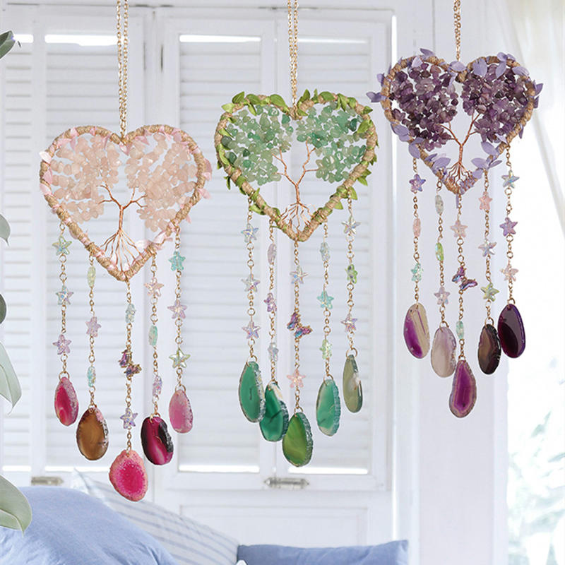 Crystal Purple Amethyst Quartz - Boho Wind Chimes recension och pris