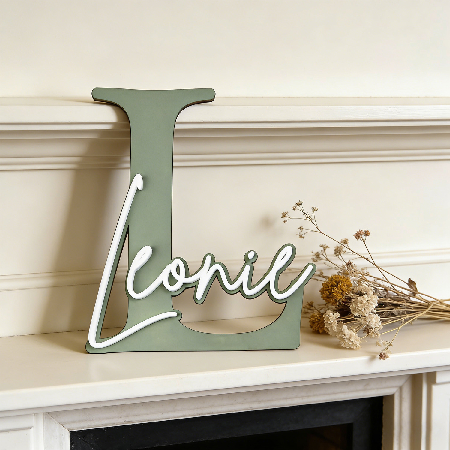 1pc Double-layer Wooden Name D - Home Decor Happy recension och pris