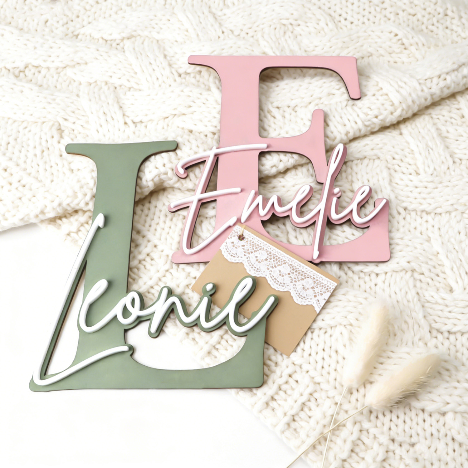 1pc Double-layer Wooden Name D - Home Decor Happy recension och pris