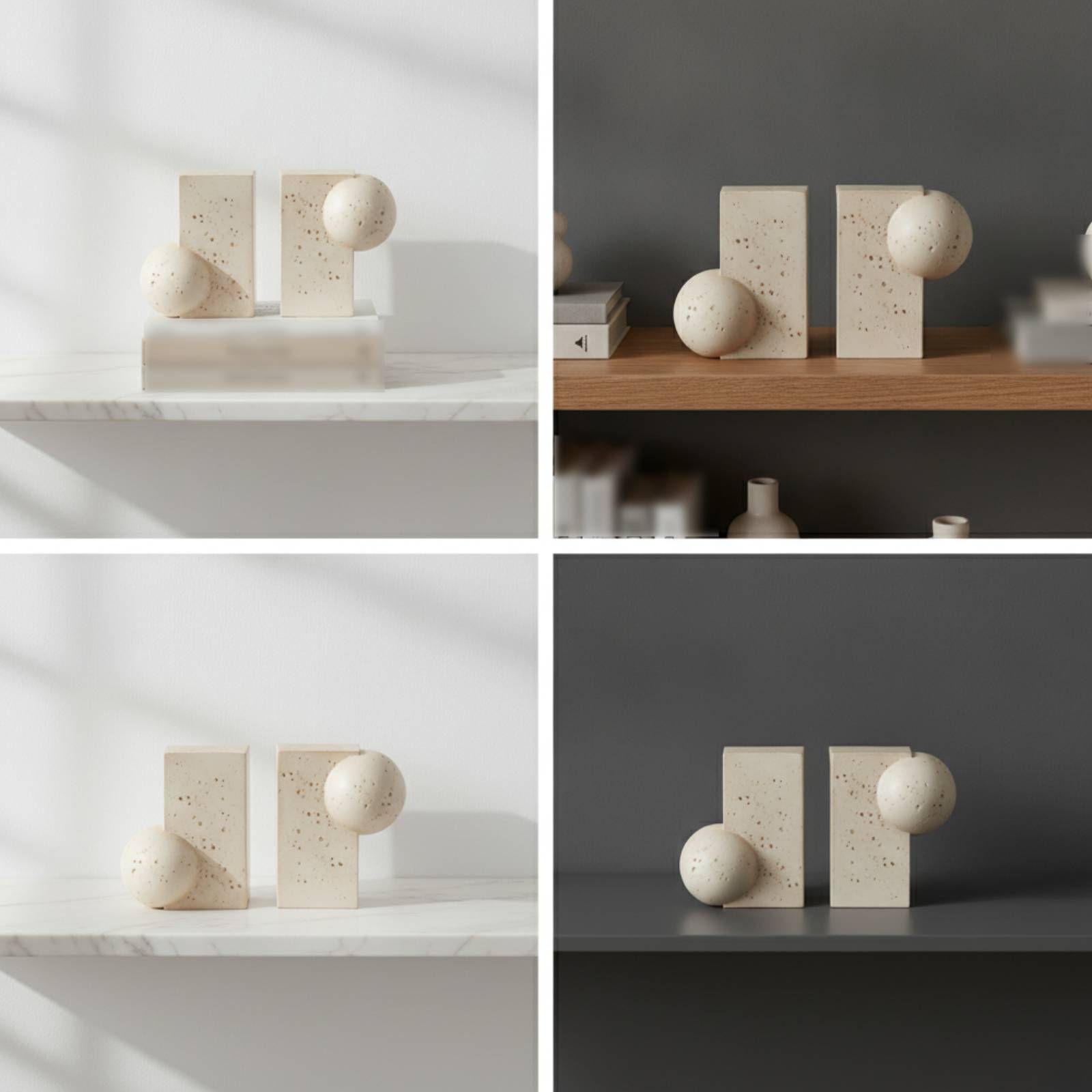 Sculptural Bookends Minimalist - Aesthetic Bookend recension och pris