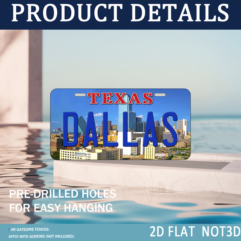2D Flat, 1pc Vintage Texas Dal - Home Decor Dallas recension och pris