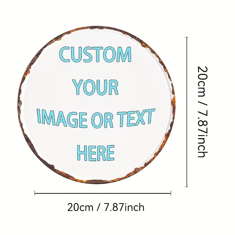 Custom Round Metal Tin Sign, P - Home Decor Free Images recension och pris