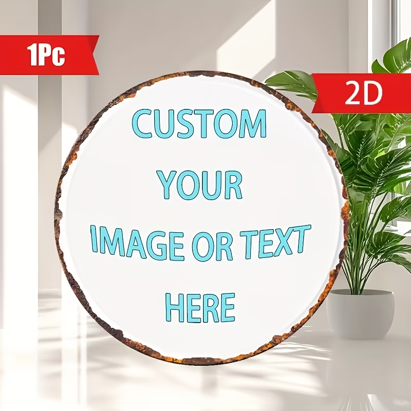 Custom Round Metal Tin Sign, P - Home Decor Free Images recension och pris