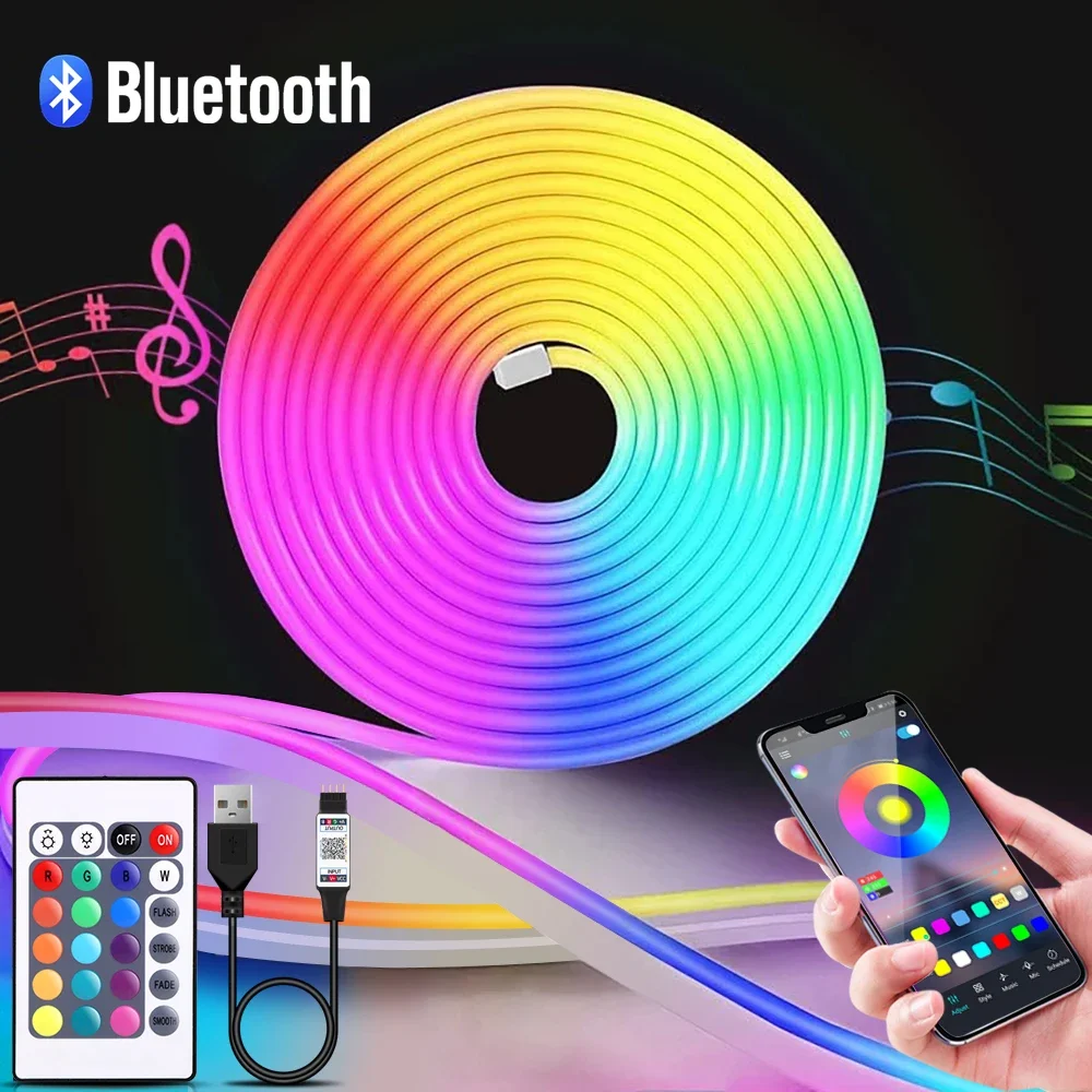 1-5m RGB LED Neon Strip Light  - Home Decor Happy recension och pris