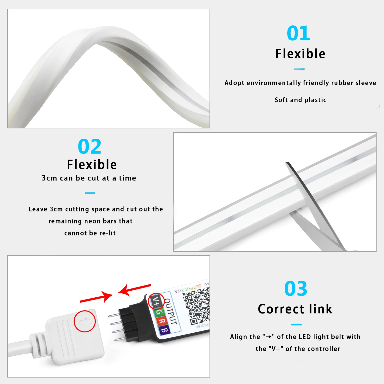 1-5m RGB LED Neon Strip Light  - Home Decor Happy recension och pris
